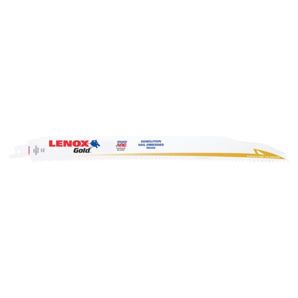 Lenox Gold 12 in. Bi-Metal Reciprocating Saw Blade 6 TPI 5 pk